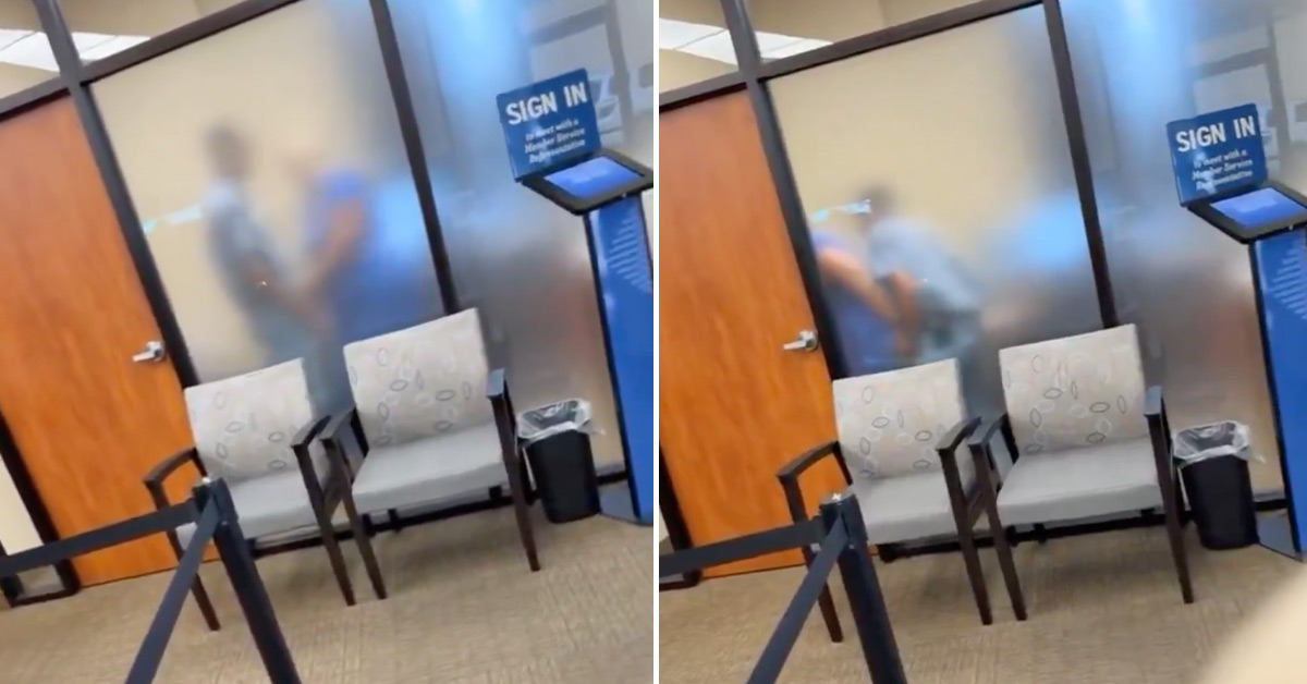 Bank Teller Caught Giving a Handy Behind Fogged Glass, Thinking No One Could See