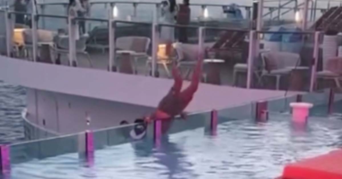 Man Attempts Cruise Ship Handstand, Immediately Falls Off