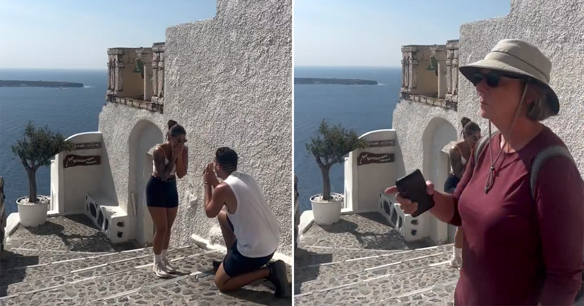 American Tourist Unknowingly Ruins Proposal Video