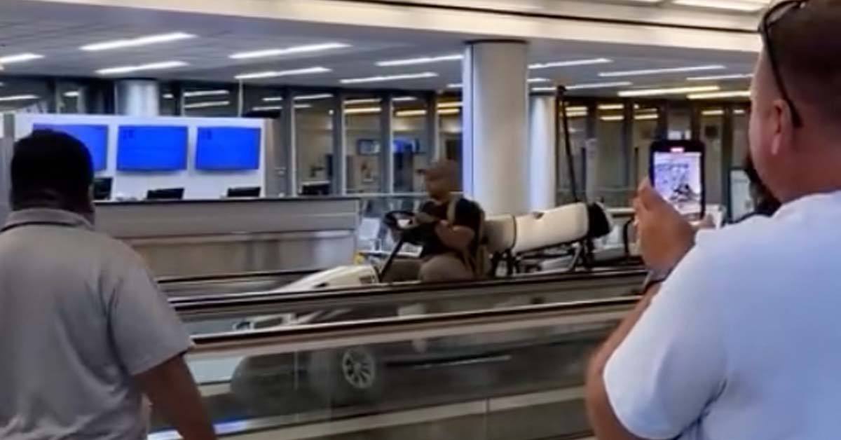 Man Steals Airport Golf Cart, Takes It for Very Slow Joyride