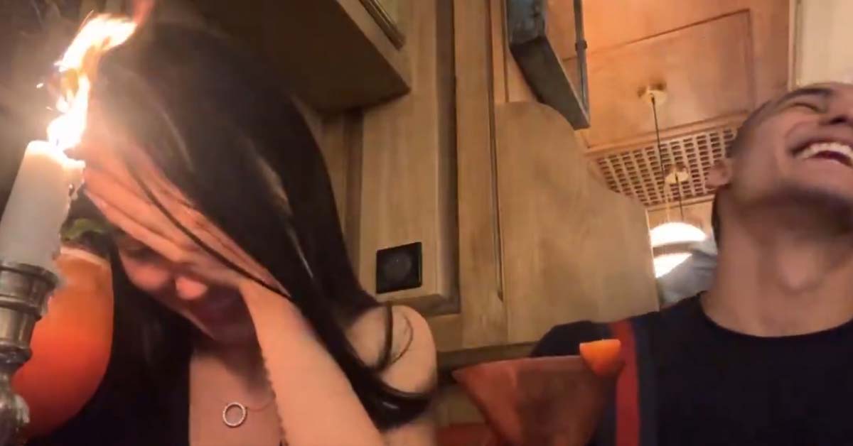 Live Streamer Briefly Sets Head on Fire