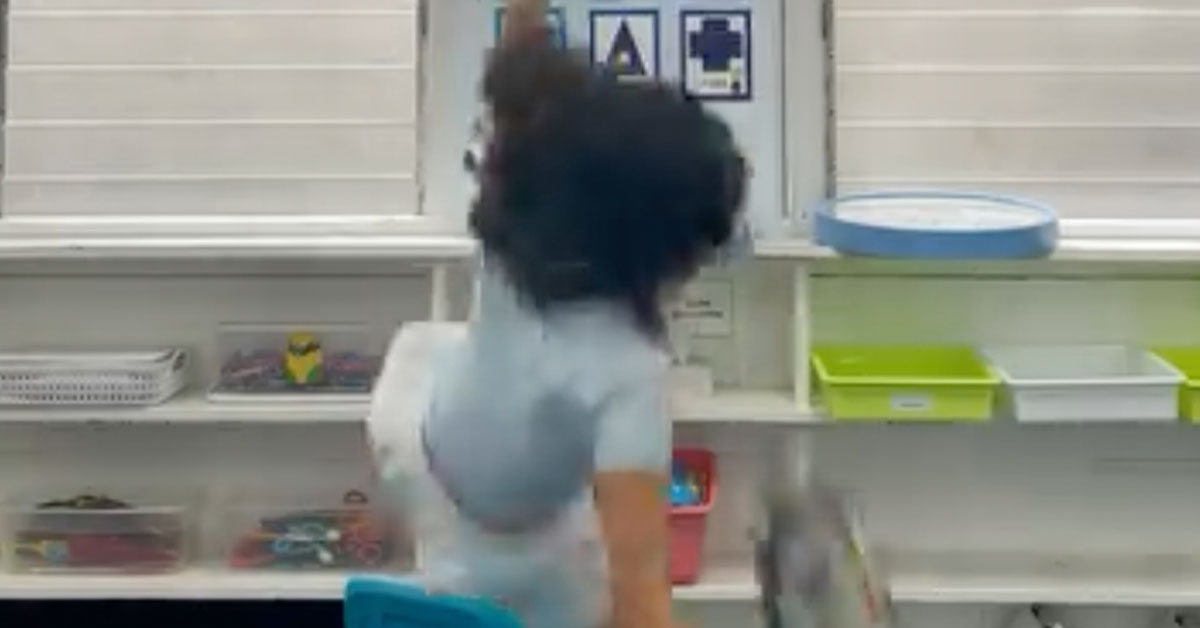 Teacher Trying to Hang Clock Has Faceplant for the Ages
