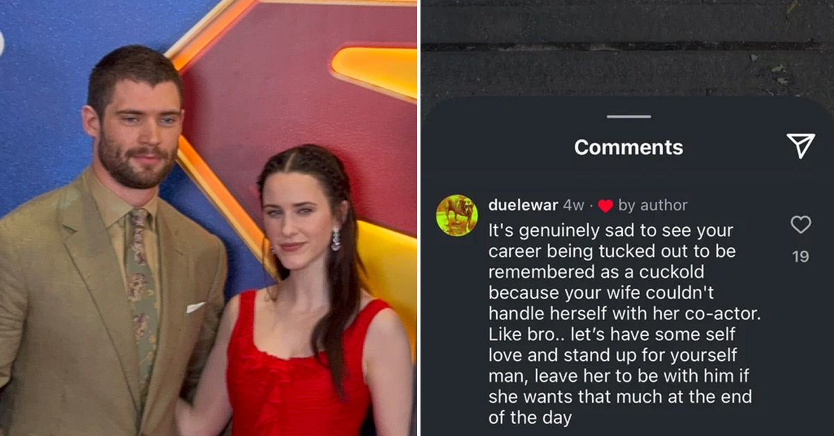 Rachel Brosnahan’s Husband Allegedly Liked a Comment on IG About Him Being a Cuck