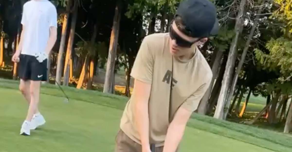Dude Crashing Out on Golf Course Accidentally Makes Shot of a Lifetime