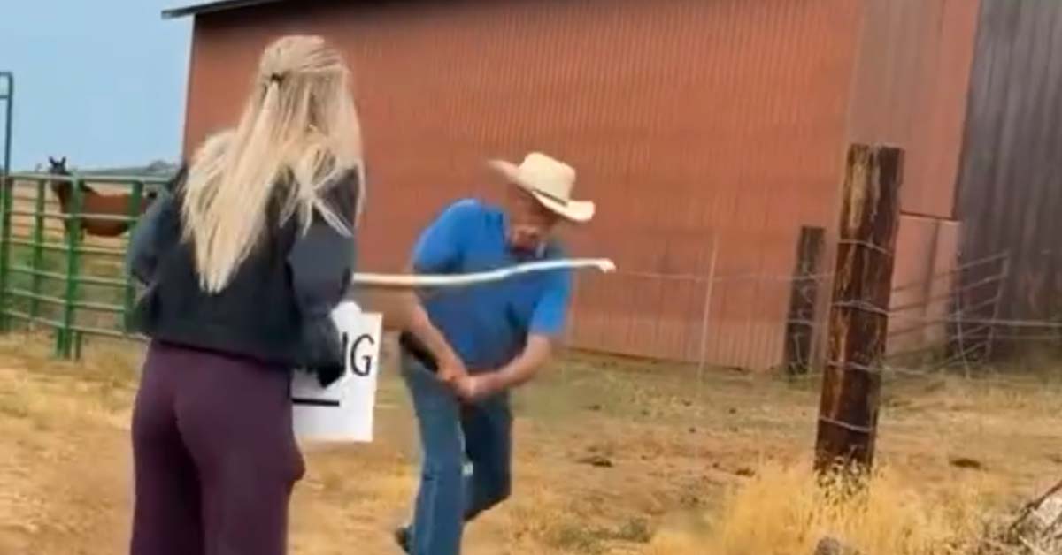 Dad Trying to Get Rid of Rattlesnake Accidentally Launches It Into Daughter’s Face