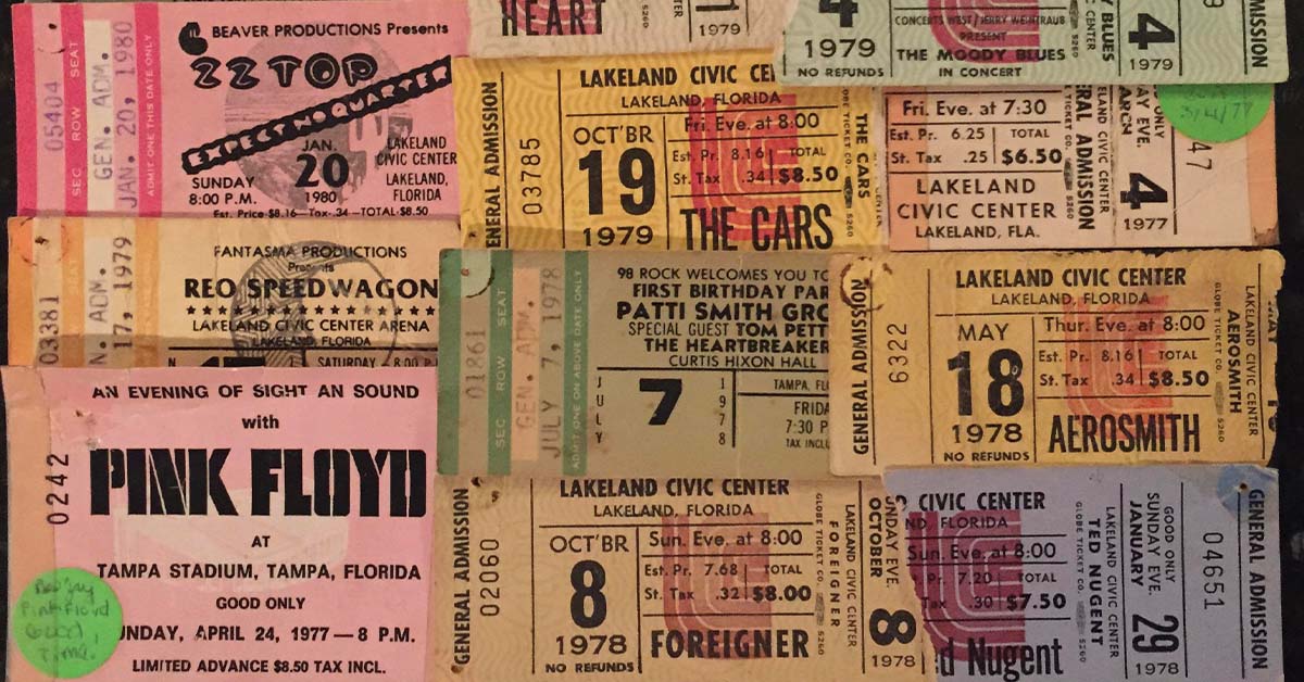 Cool Rock Concert Tickets From When You Got Actual Tickets