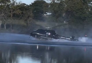 Helicopter Trying to Put Out Fire Crashes Into Lake