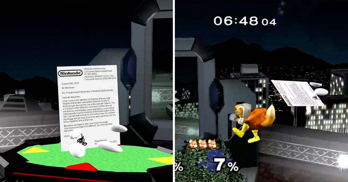 Hacker Adds His Cease-and-Desist Letter from Nintendo Into ‘Super Smash Bros.’