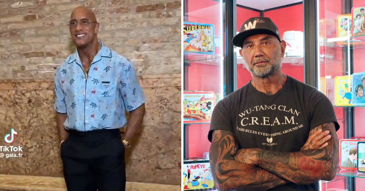 The Rock and Dave Bautista Are Trying to See Who Can Become the Skinniest Ex-Wrestler-Turned-Serious-Actor Fastest