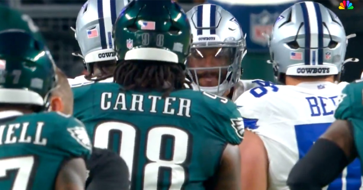 Did Dak Prescott Spit on Jalen Carter First?