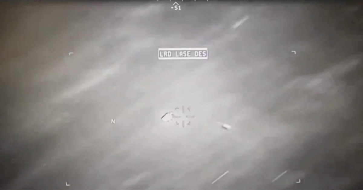 Newly Released Video Shows a Hellfire Missile Bouncing Off a UAP 