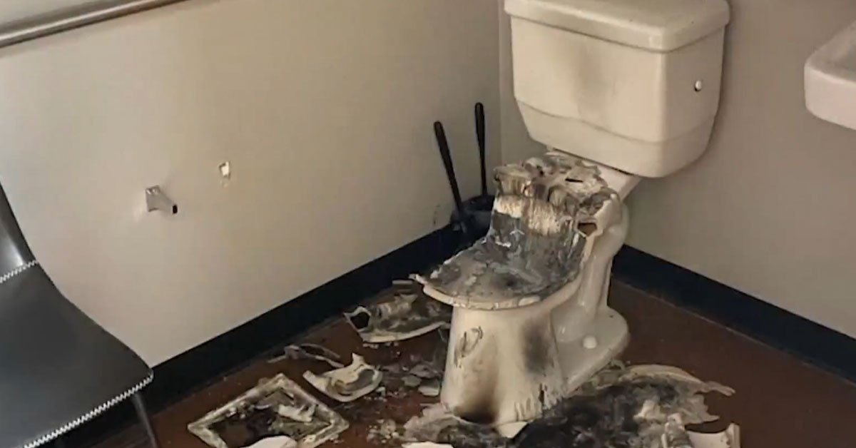 Dude Gets Severe Burns After Toilet Explodes