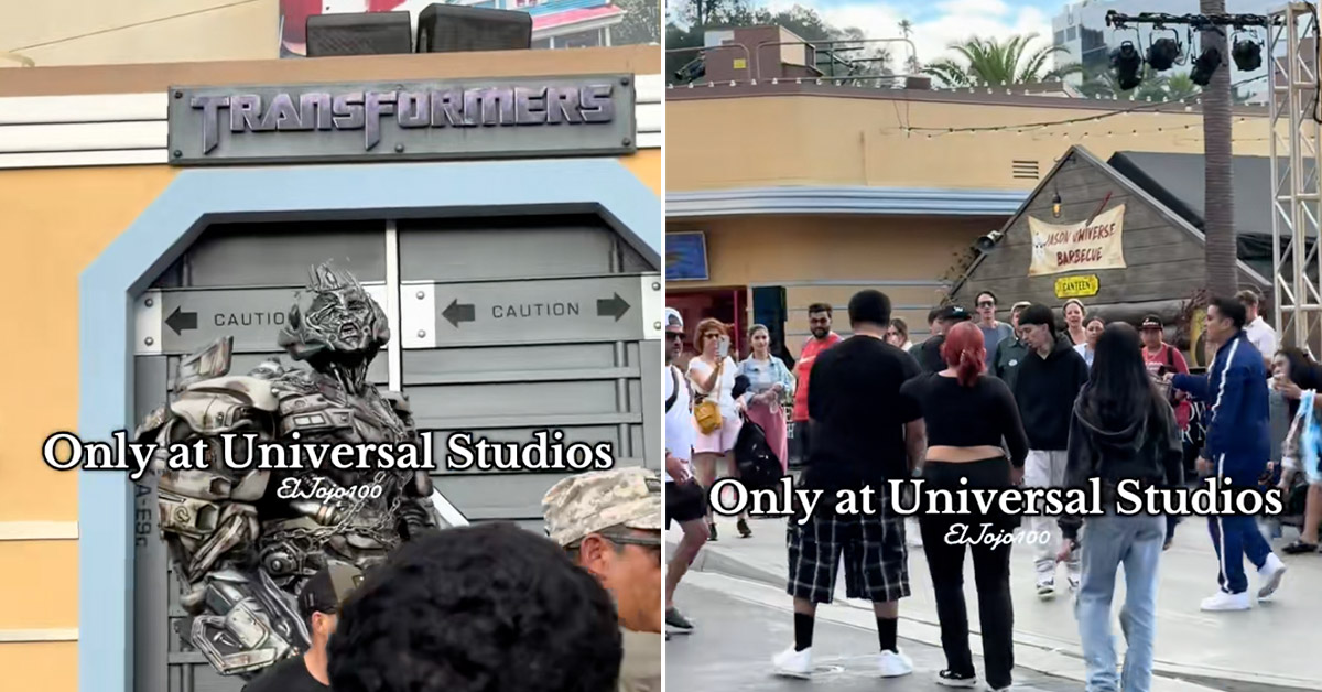 Universal Studios’ Megatron Actor Caught Egging on Fight