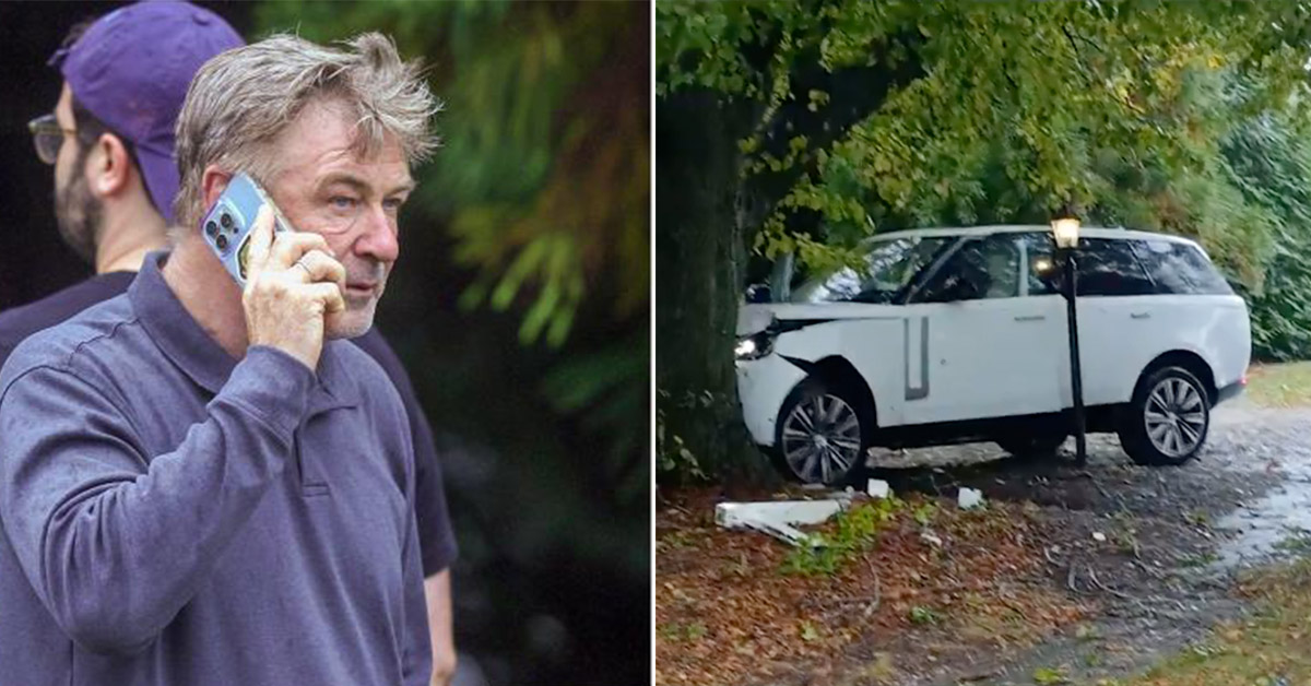 Alec Baldwin Crashed His Wife's Range Rover Into a Tree