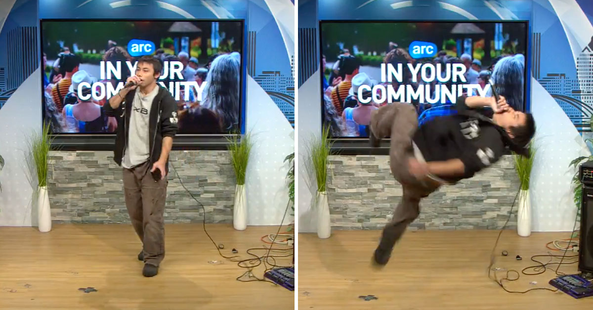 Dude Screams and Does a Flip on Local News to Promote Avant-Garde Music Festival