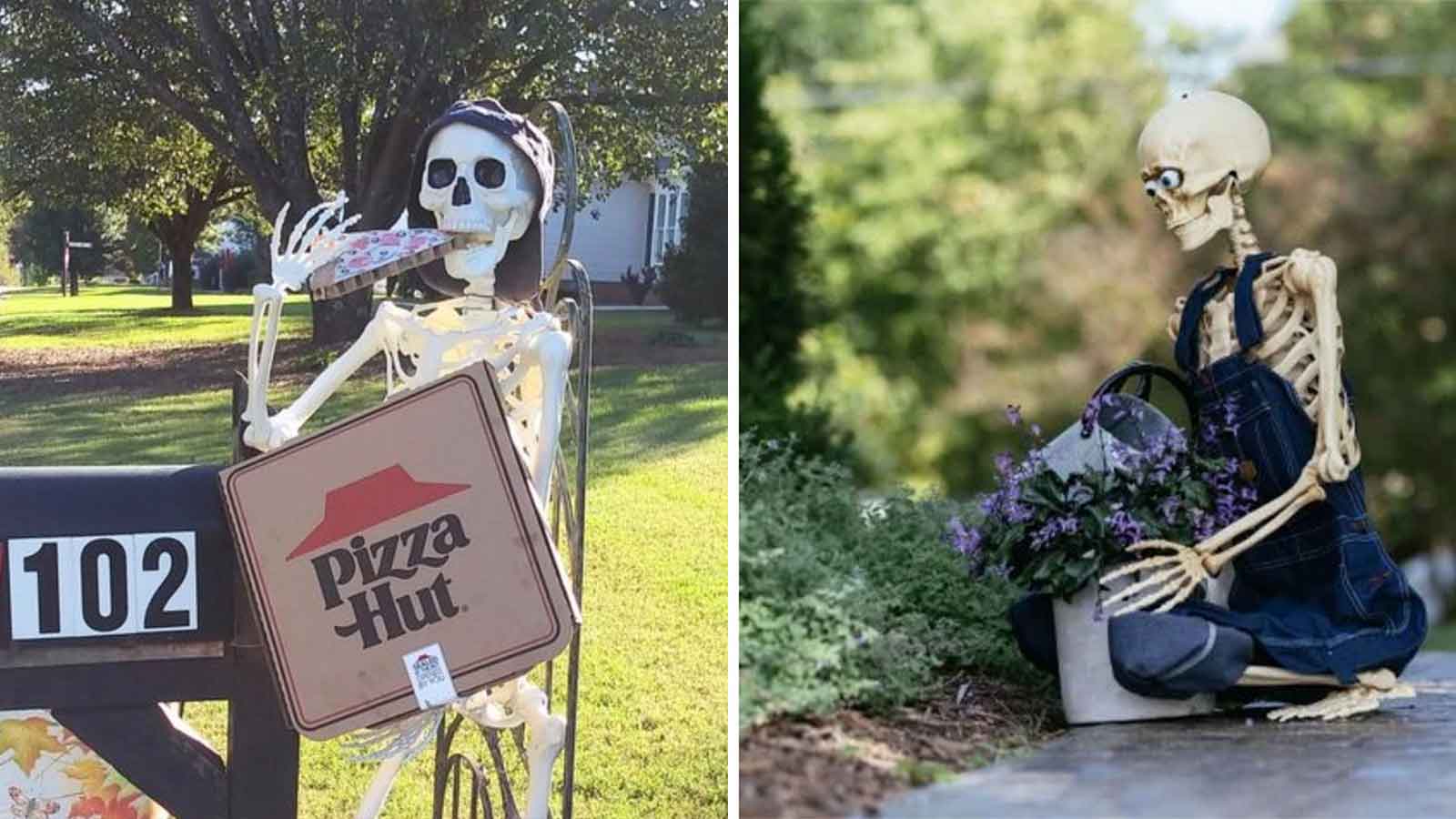 Halloween Skeletons Just Trying to Live Their Lives