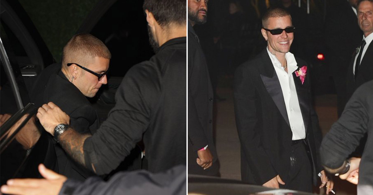 Justin Bieber Arrives at Kris Jenner’s 70th Birthday Party with White Powder on His Pants 