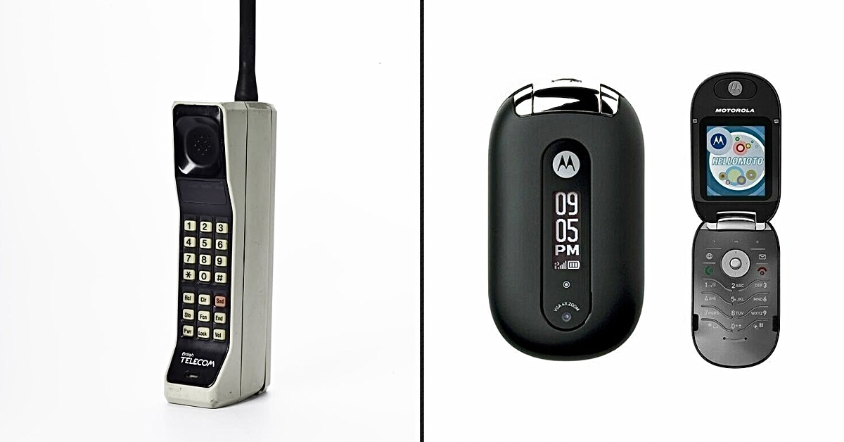 Retro Phones Looking Ridiculously Big, and Small