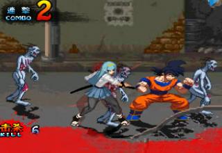 Crazy Zombie v9.0 Goku gameplay - Destroy them all 2 player fighting game, Зомби