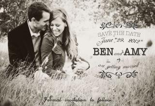 This is what happens when you let your husband be in charge of the wedding invitations...
