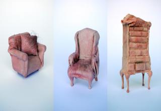 Human skin furniture for a doll house...