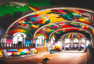 Artist Okuda San Miguel was totally inspired by the space, and made him think of it as a KAOS Temple.
