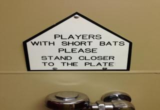 These signs will make you chuckle while you're taking care of business.