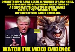 Donald is reptilian demon extraterrestrial from the alpha draconis star system