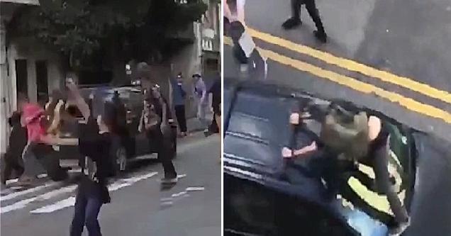 mad man in a car disrupts Go Skate day in Sao Paulo