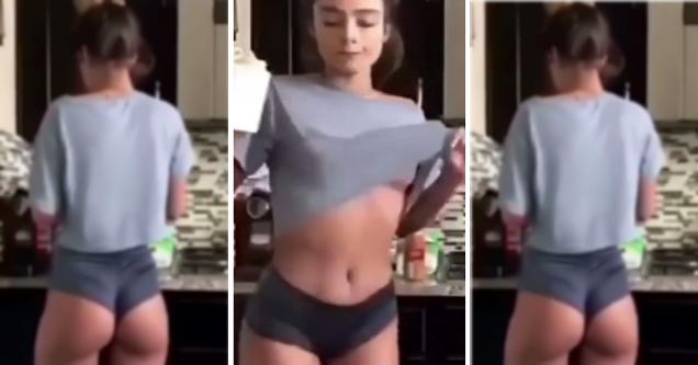 Sexy Chick Makes Some Hot Coffee