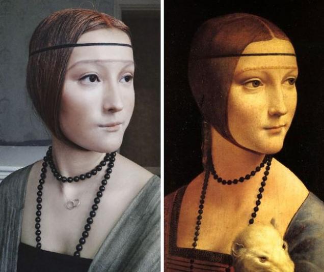 Chinese Make-Up Magician Gets Dared To Become Mona Lisa