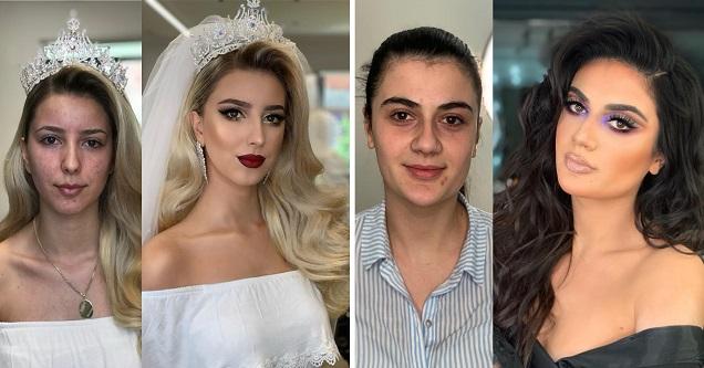 30 Pics of Brides to be Before and After Makeup
