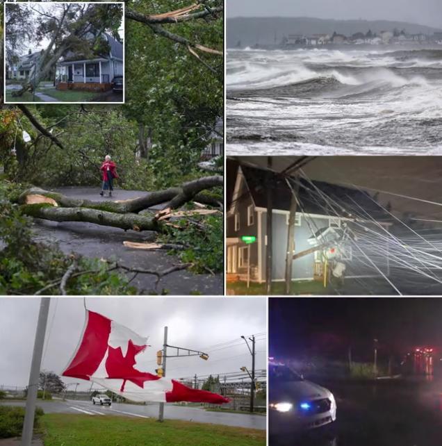One of most powerful storms EVER to hit Canada slams into Nova Scotia