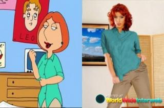 Ladies dressed up like cartoons