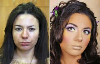 Russian Girls Before and After Makeup