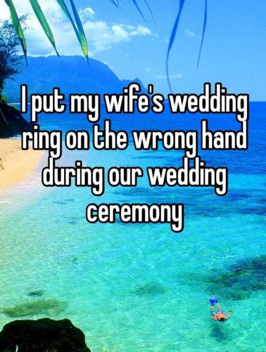 Awkward Wedding Day Confessions
