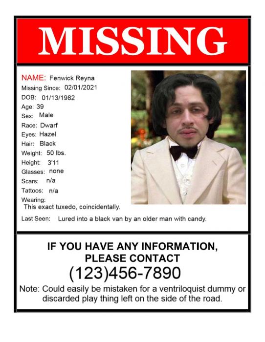 Missing/Have You Seen? Posters - Wtf Gallery | EBaum's World