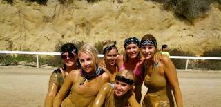 hot mud covered chicks