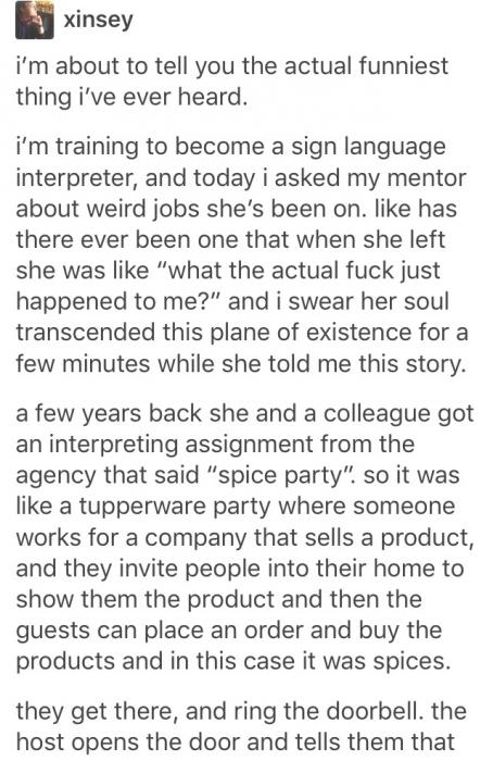 Sing Language Interpreter Shares The Most NSFW Work Related Story You Can Imagine