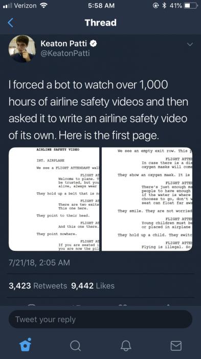 Guy Feeds A Bot With 1k Hours Of Airline Security Videos And Makes It Write His Own