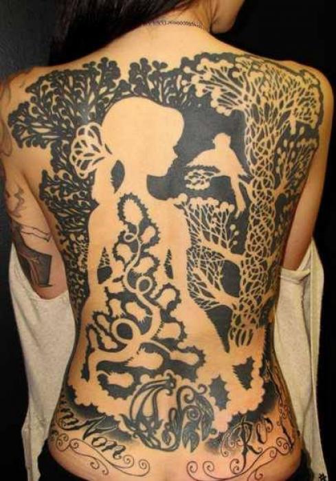 15 Super Impressive Negative Space Tattoos