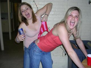 Sizzling Sweethearts: Anal Floss Wedgie Time