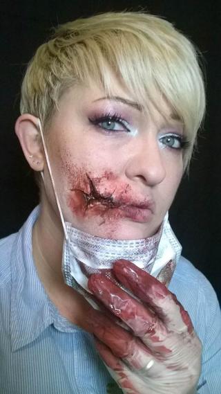 The Horrific Halloween Makeup Of Nikki Shelley