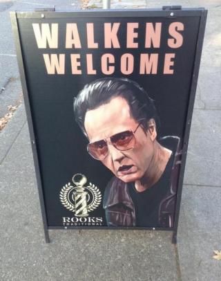 Funny sidewalk signs