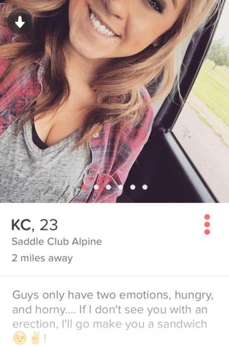 32 People have some pretty forward Tinder profiles