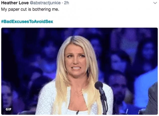 25 bad excuses to avoid sex