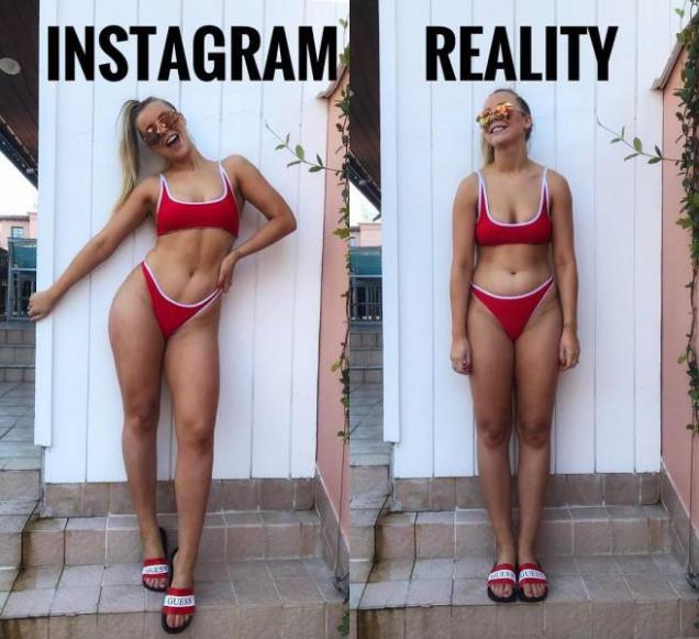 Instagram star exposes the internet's lies.