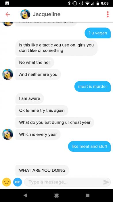 Guy Trolls Girl With Vegan Logic