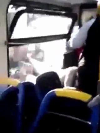 Bus Driver Fights With Teen Girl