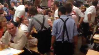 Crazy Girl Bites and Fights at Octoberfest